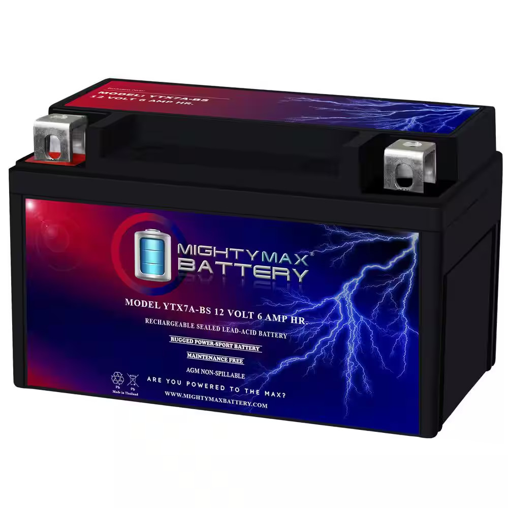 YTX7A-BS Compatible Battery Replacement for Yuasa YTX7A-BS Battery