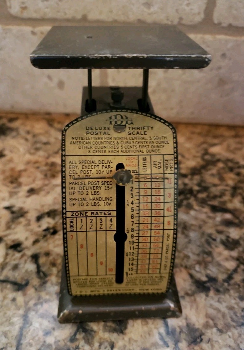 ANTIQUE SMALL IDL Deluxe Modern POSTAL SCALE