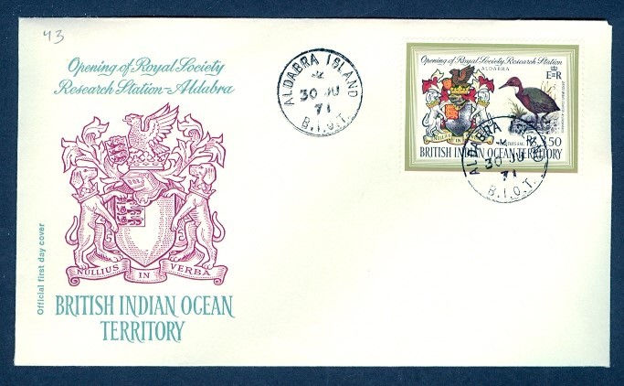 BR INDIAN OCEAN TERRITORY #43 FDC