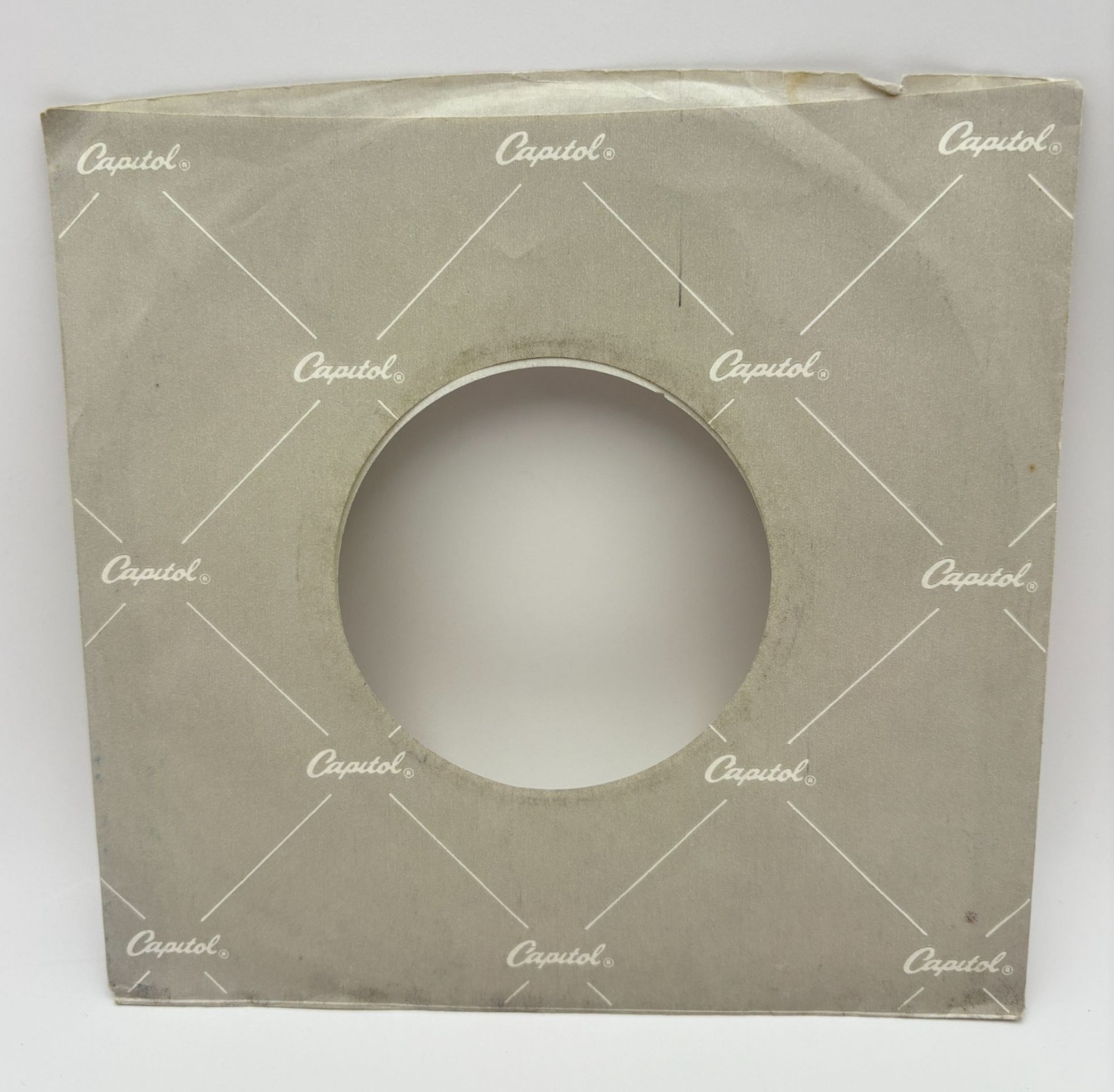 Capitol Records Company Sleeve 45 RPM Gray White Diamond Logo 7 Inch
