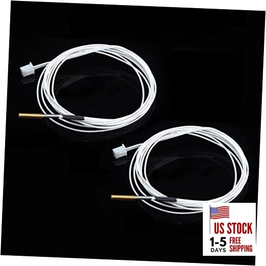 2-Pack NTC 100K B3950 Thermistor OD3mm Cartridge Sensor High Temperature 280℃ 