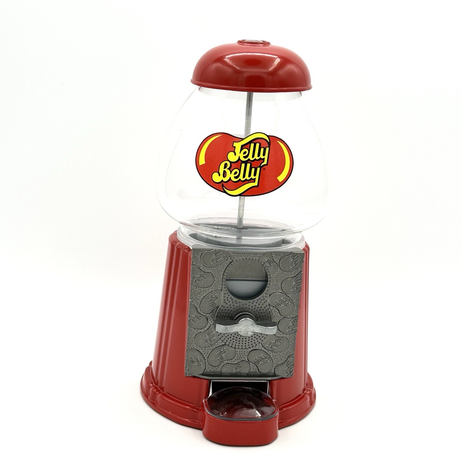 New Jelly Belly Mini Bean Machine Candy Dispenser Bank Metal Gumball Glass Read