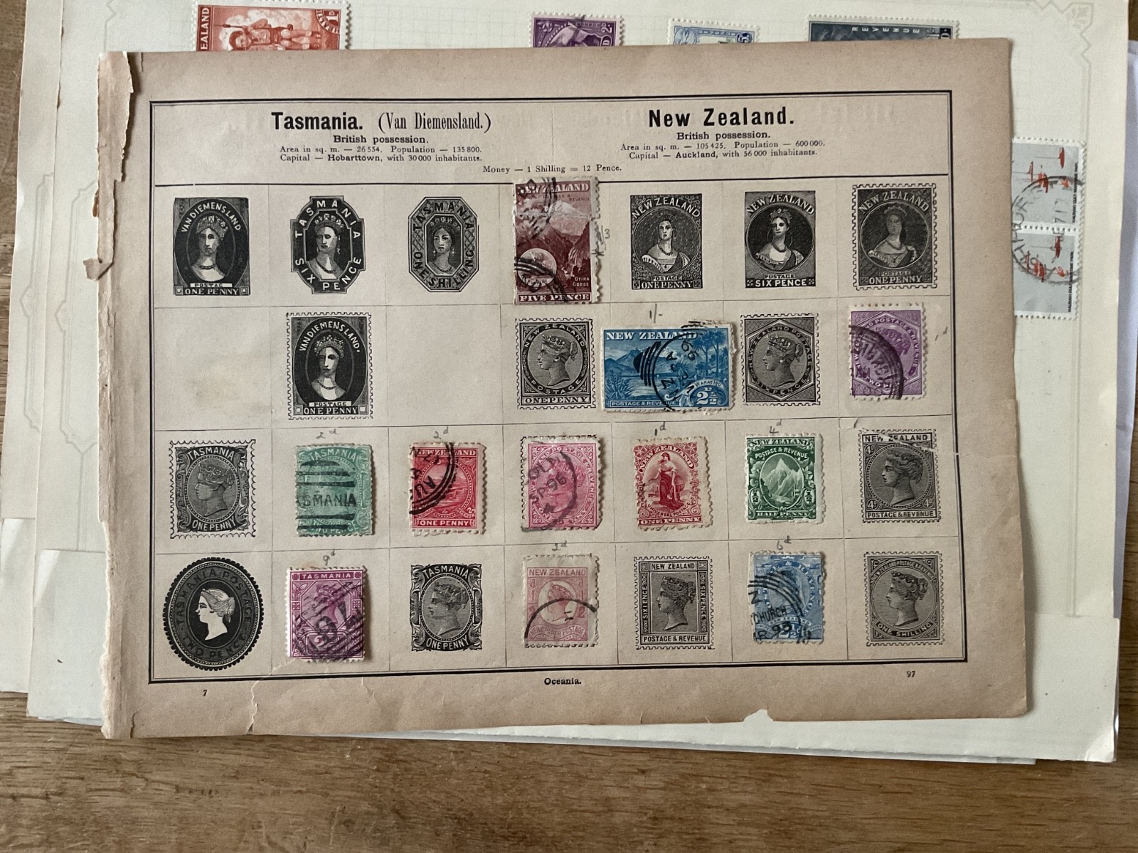 New Zealand stamps  on 6 page B3216