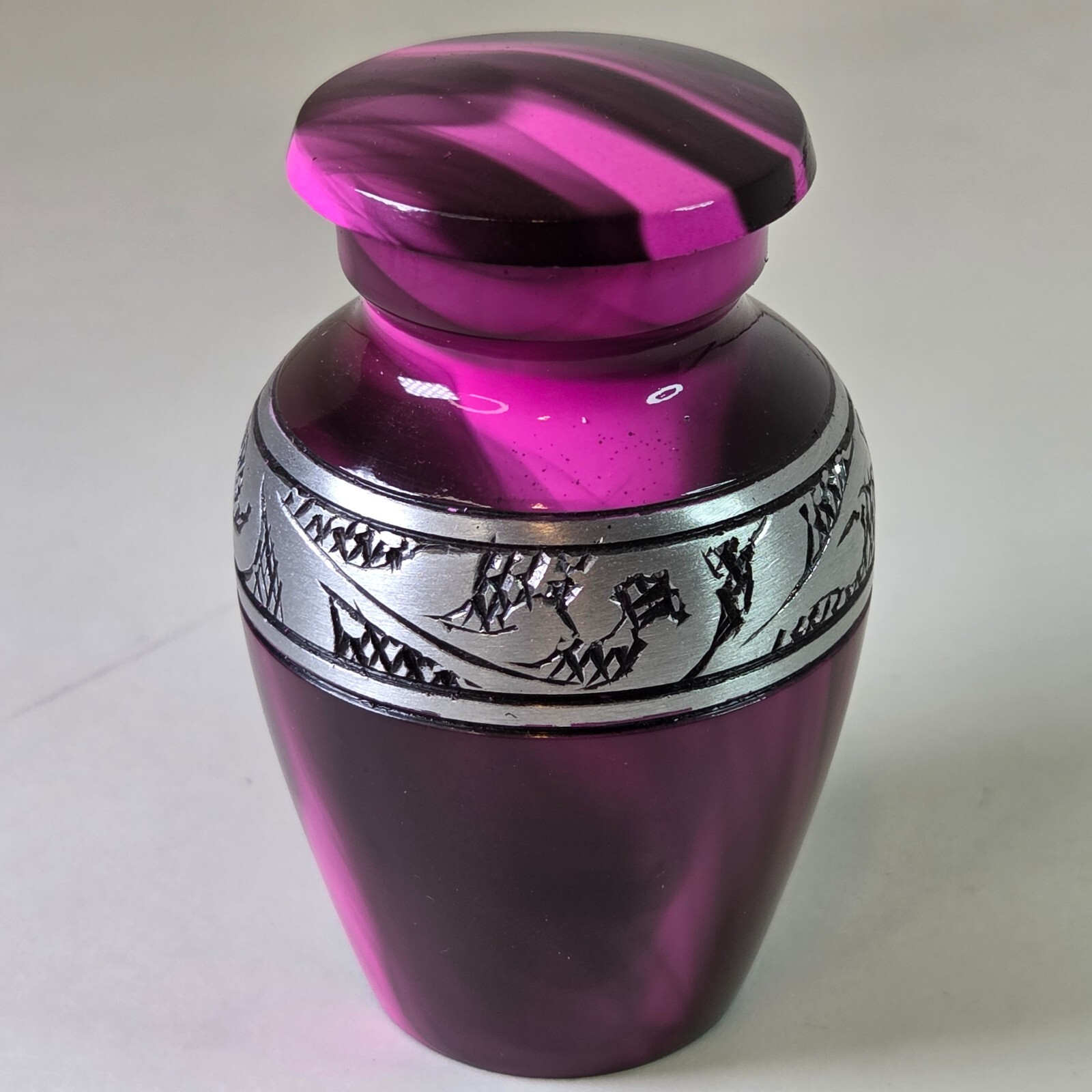 Purple Mist Small Cremation Keepsake, Urn for Ashes 2.75"