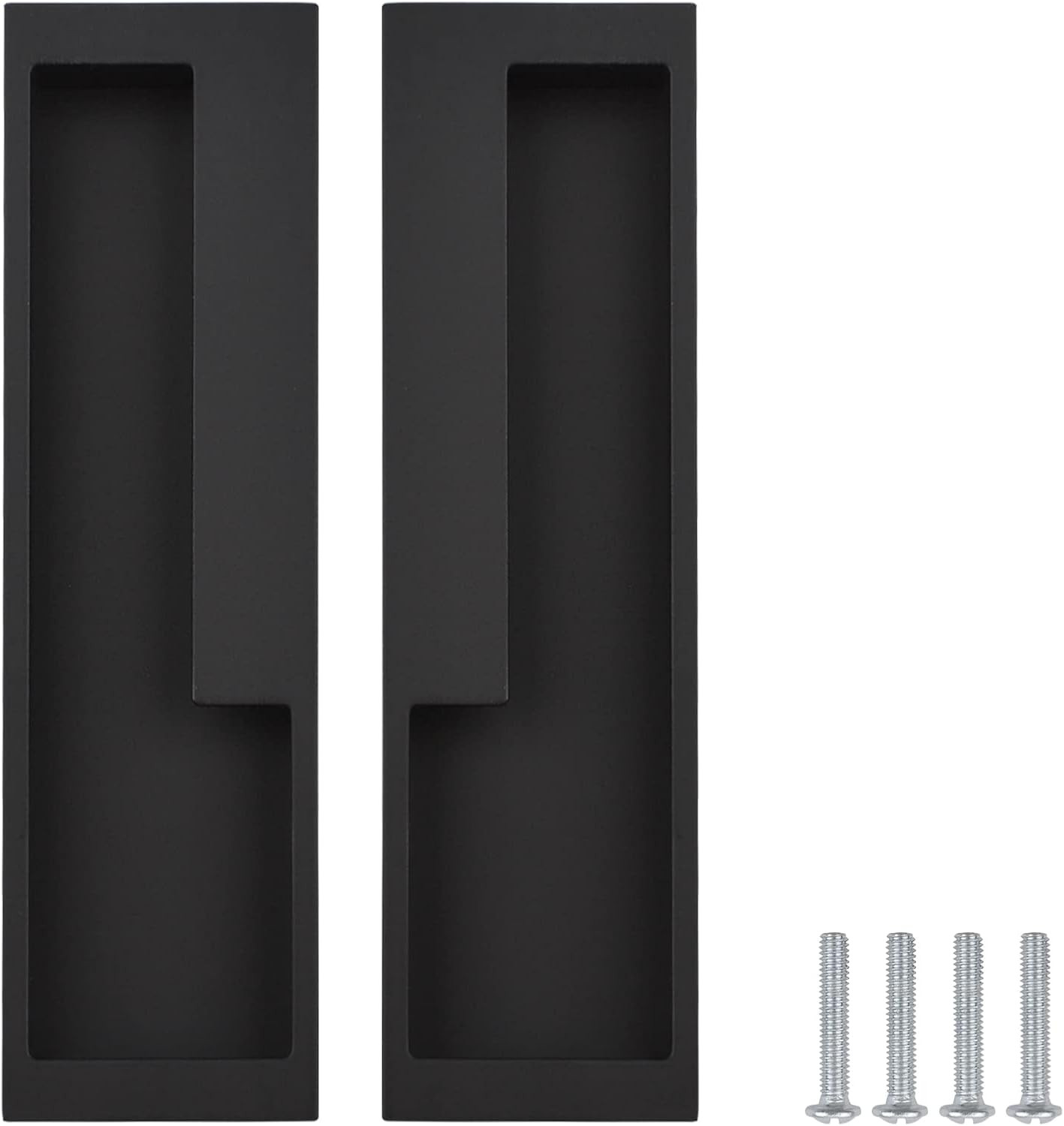 Zinc Alloy Flush Pull Handles, 2pcs Embedded Sliding Door Handle with Hidden ...