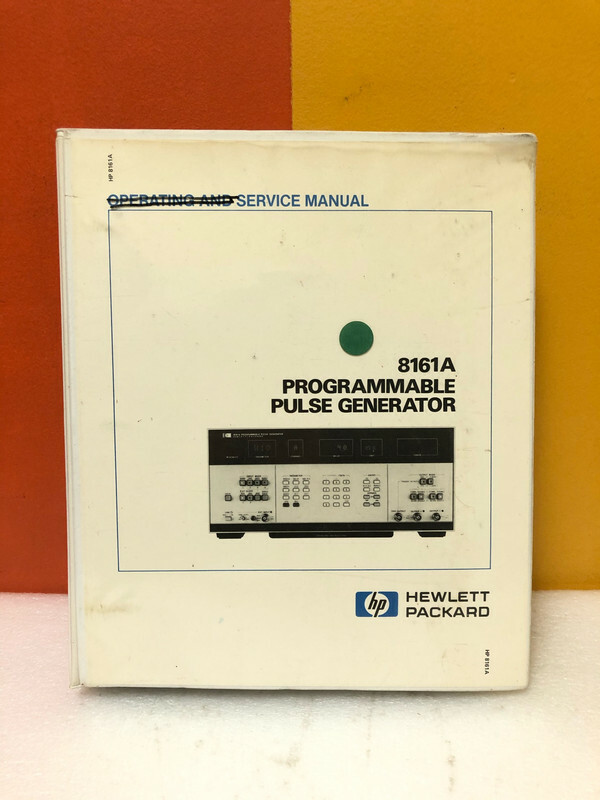 HP 08161-90001 8161A Programmable Pulse Generator Operating & Service Manual
