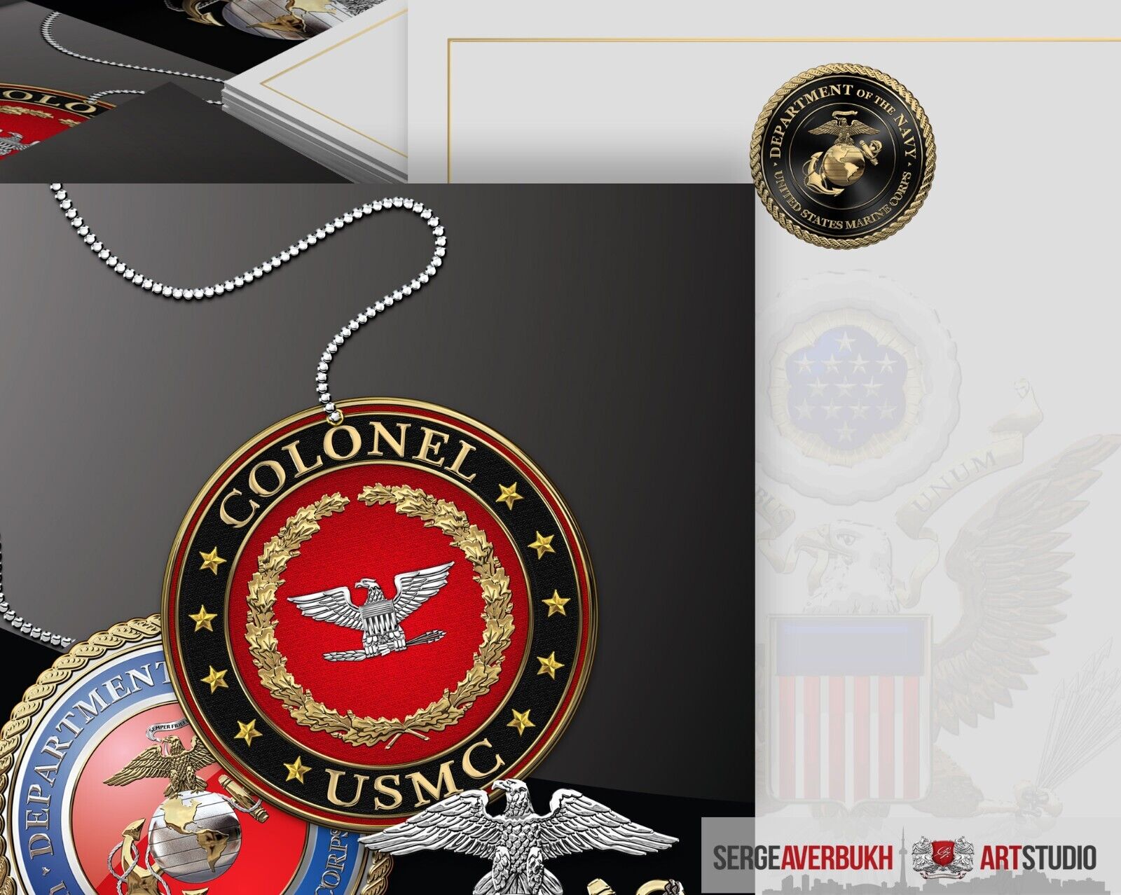 Customizable US Marine Colonel Invitation Template DIGITAL DOWNLOAD