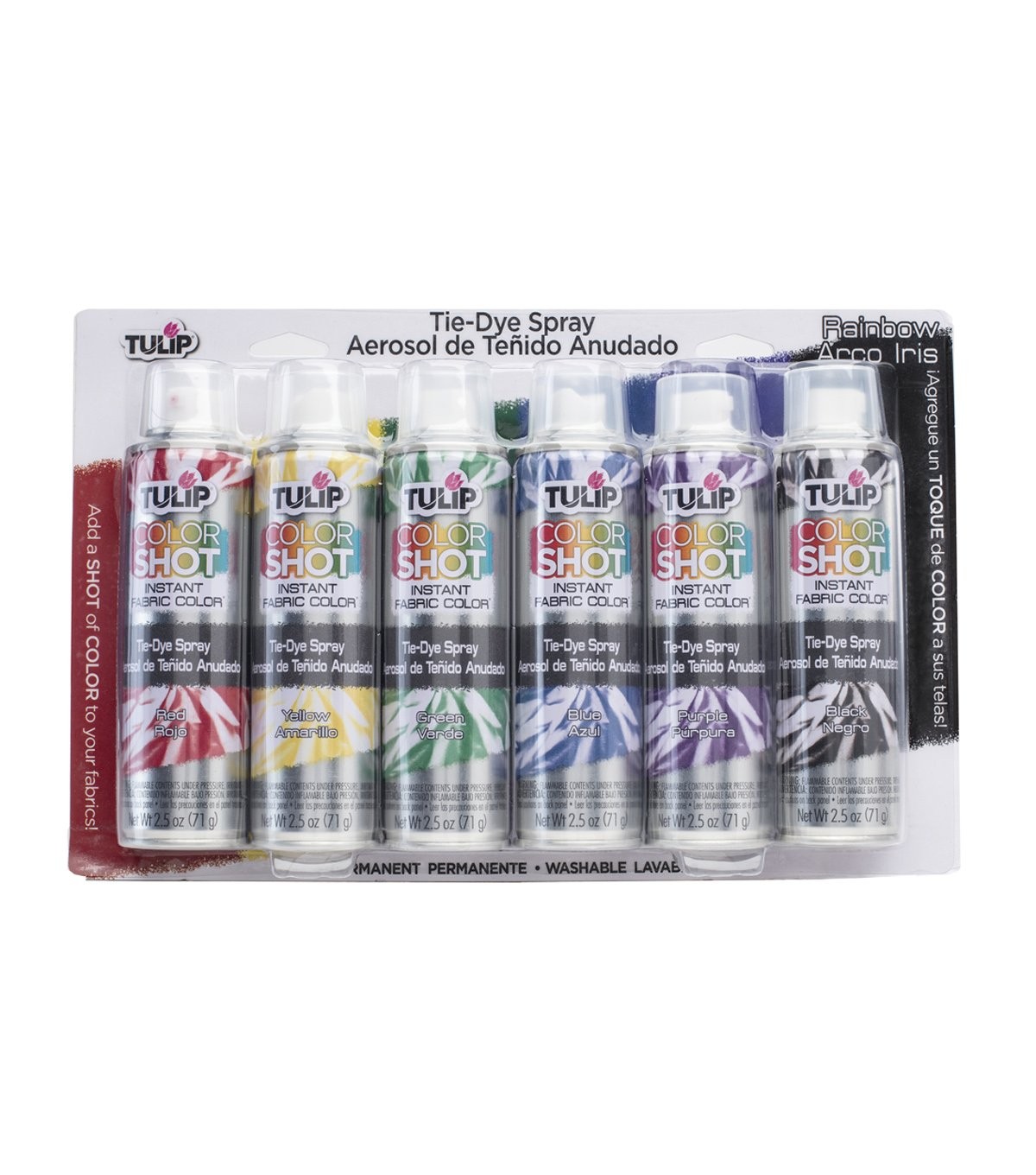 ColorShot Instant Tie Dye Fabric Spray Paint, Permanent Color Spray-On Fabric...