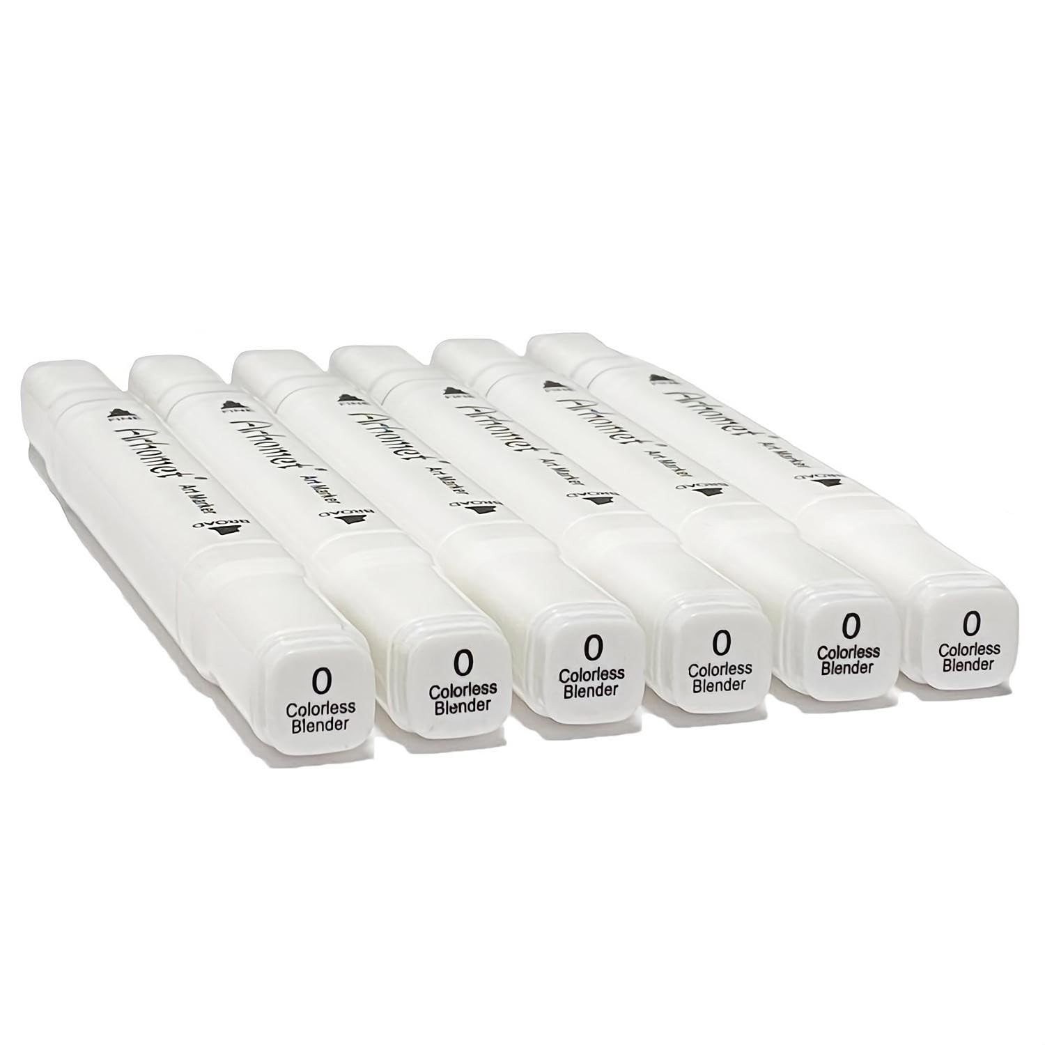 Arhomet 6pcs Colorless Alcohol Markers Set, 1 Count (Pack of 6), 