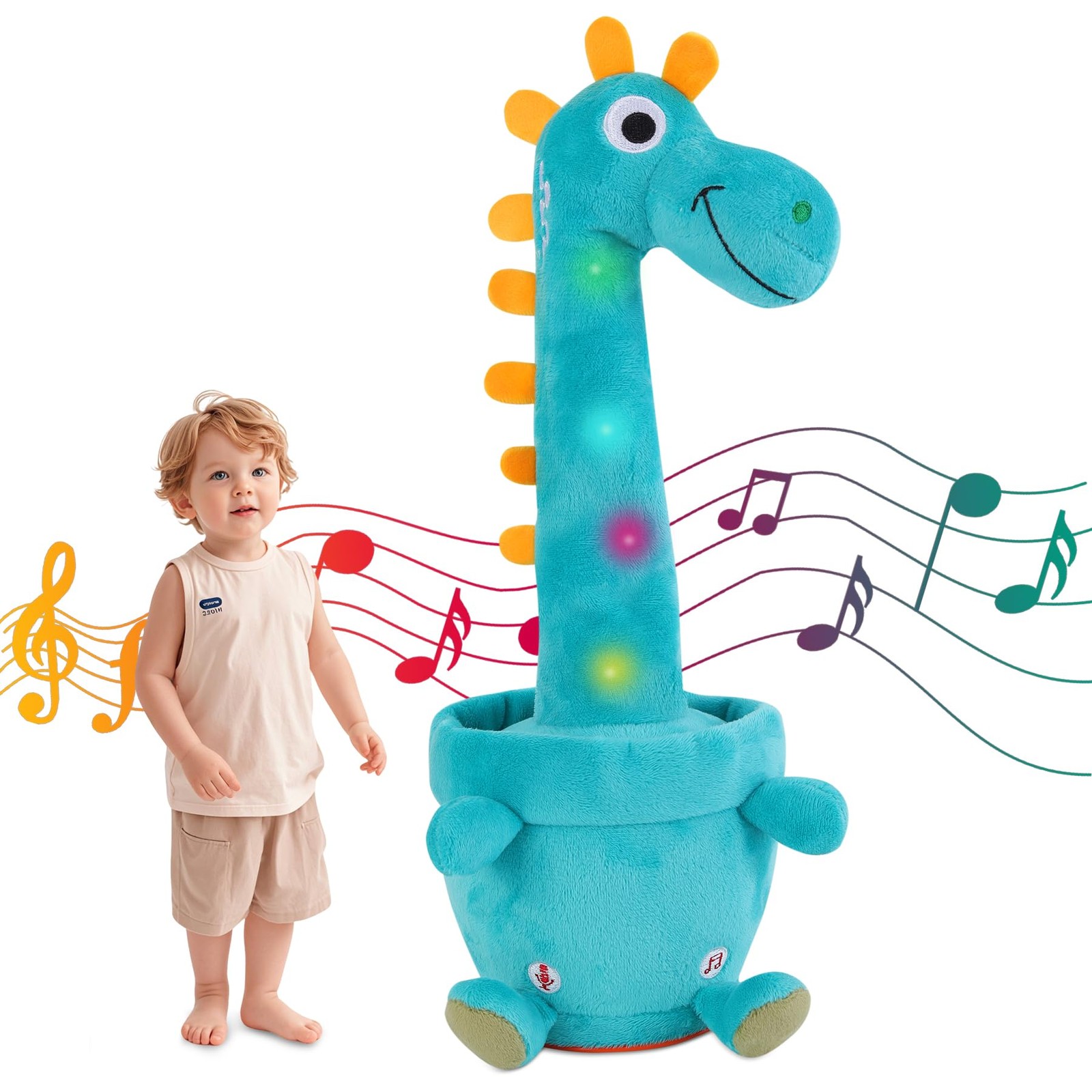 Dancing Talking Giraffe Toy, Stuffed Animal Baby Toy Repeating What You Say, ...