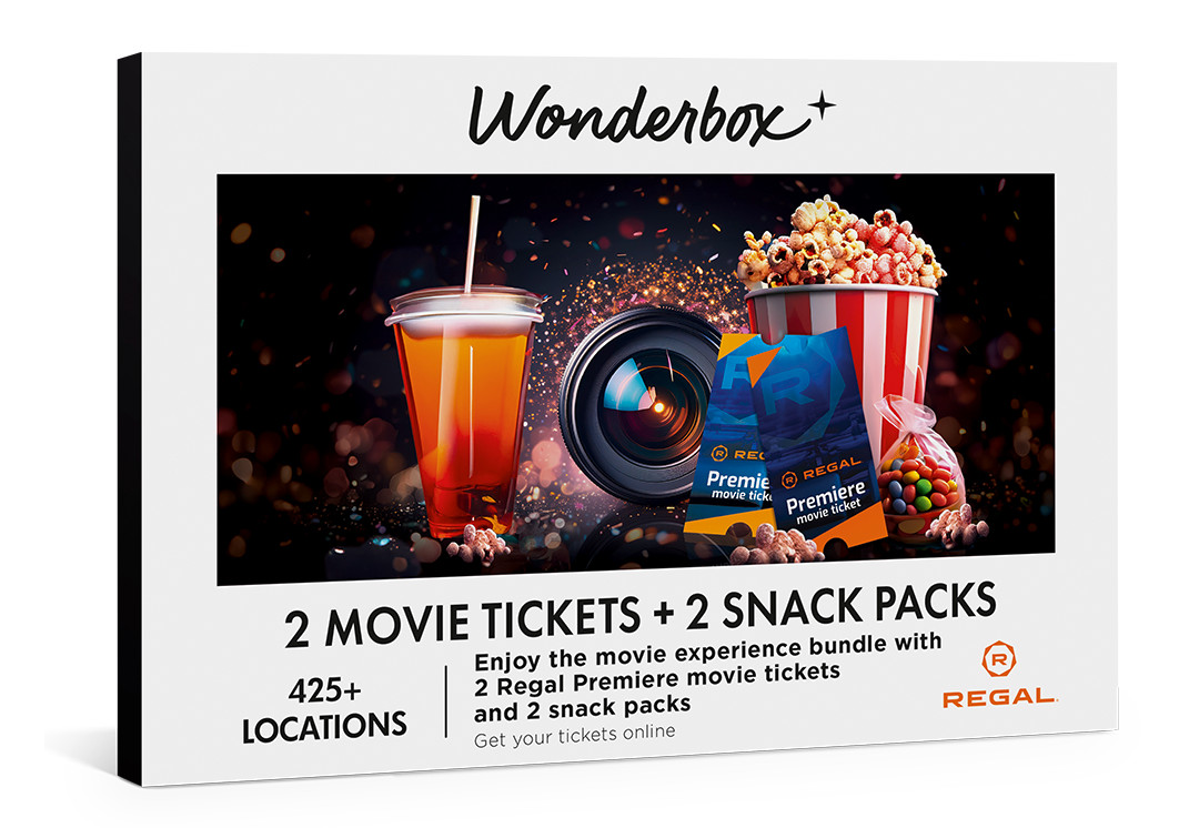 REGAL Movie Bundle - 2 Premiere Movie Tickets + 2 Drinks + 2 Popcorn