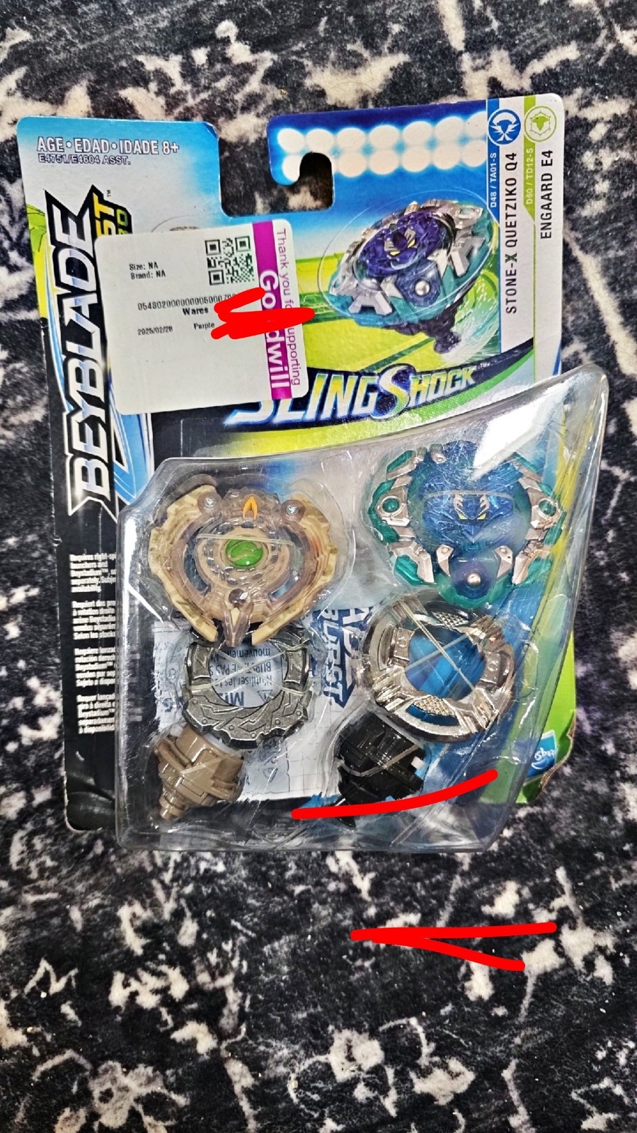 Hasbro 2018 2 BEYBLADE Burst Turbo Slingshock Stone-X Quetziko Q4 Engaard E4 NEW