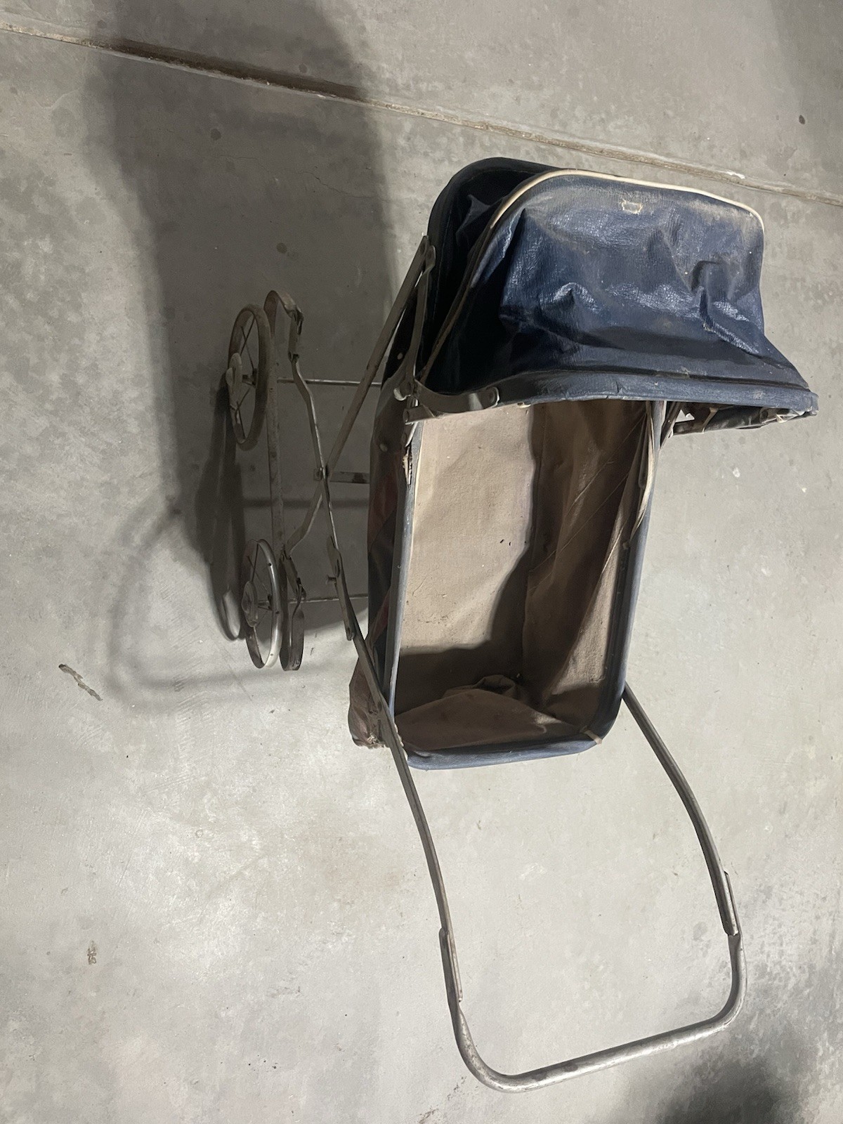 Antique Baby Doll Metal Stroller
