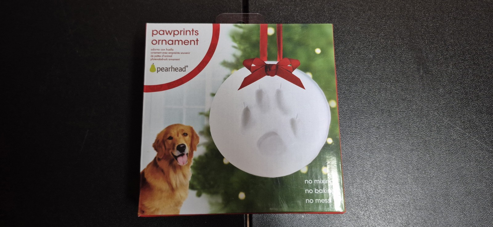 Pearhead DIY Pet Pawprints Ornament Kit | No-Mess Clay Keepsake | Dog & Cat