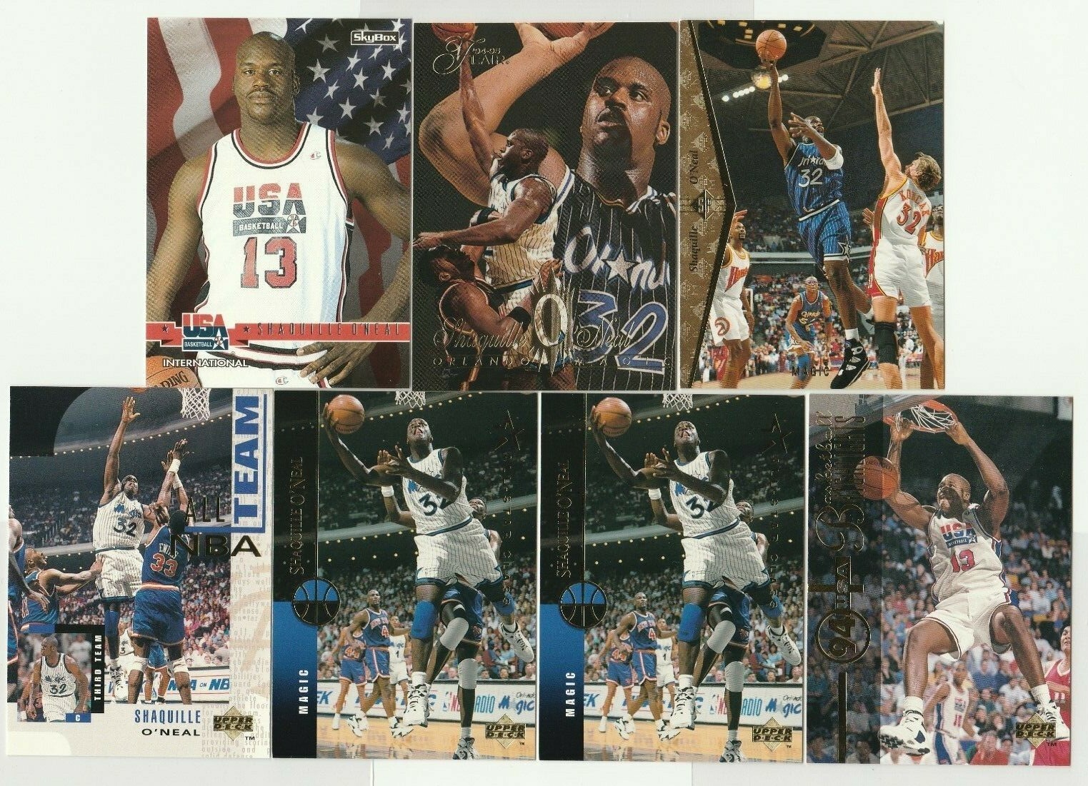 1994-95 Upper Deck Shaquille O'Neal #23 #100 & #178 *NM/Mint - MINT 7 Card Lot 