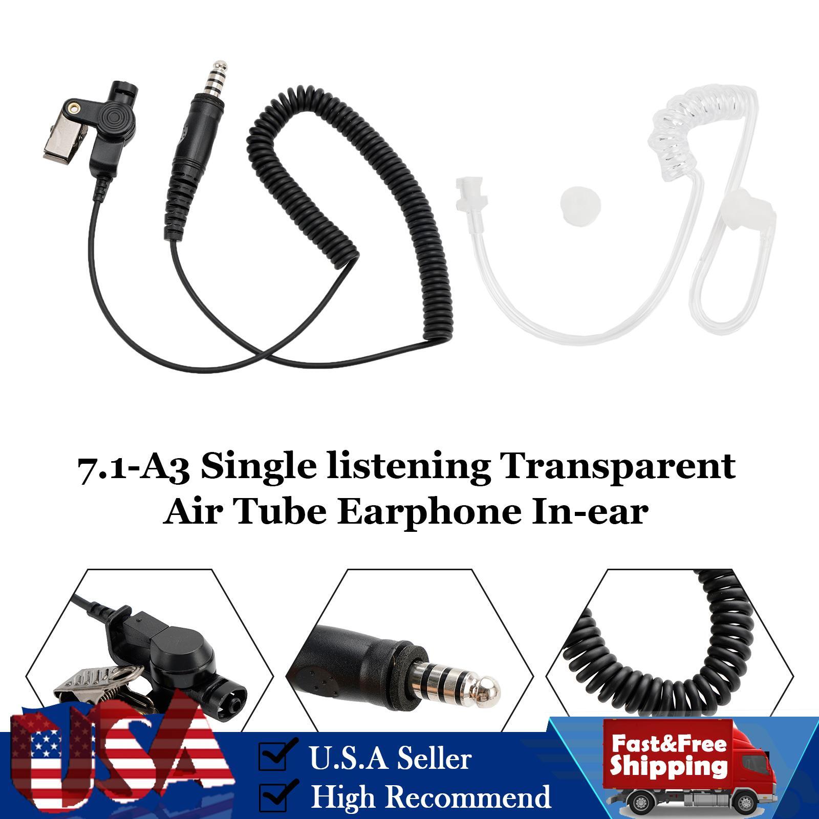 7.1-A3 Single listening Transparent Air Tube Earphone In-ear Air Duct Headset