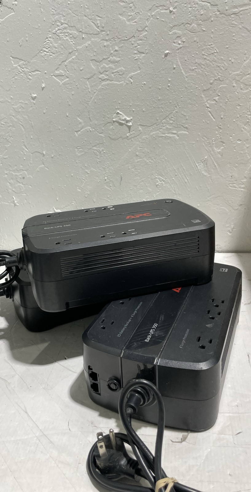 APC BE350G Back-UPS ES 350 Battery Backup Surge Protector Lot of 3 Black