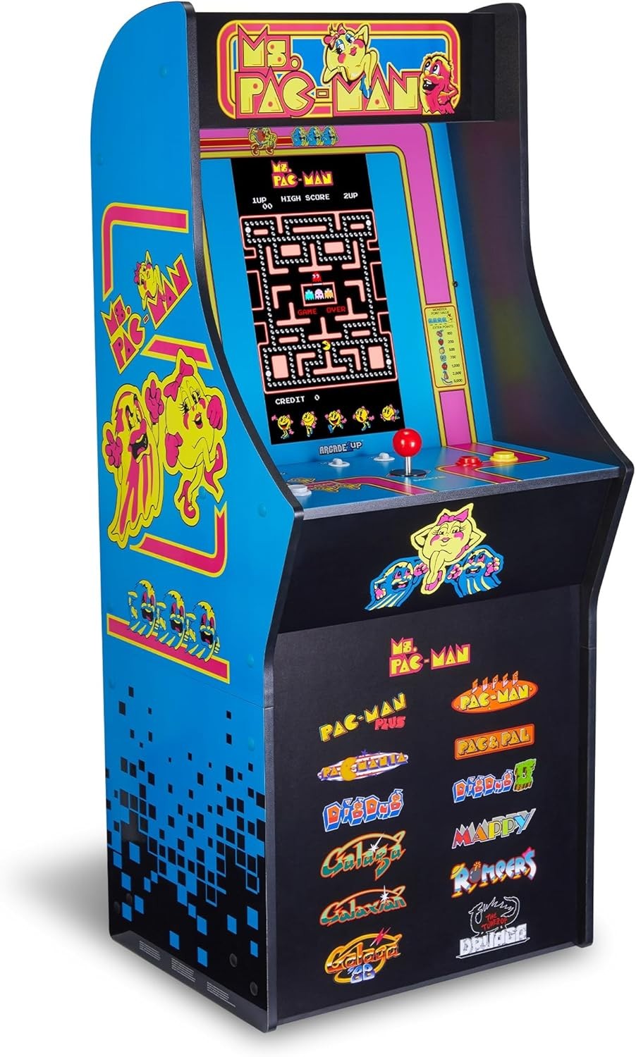 Retro Portable Ms. Pac-Man Arcade Machine - Classic Vintage Game Cabinet