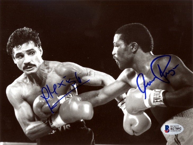 ALEXIS  ARGUELLO - AARON  PRYOR  - 8 1/2  X  11  GLOSSY  SIGNED  PHOTO  REPRINT