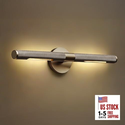 19” Brass Picture Lights, 3000K&6000K Modern Vanity Light, 360° 19" Bronze
