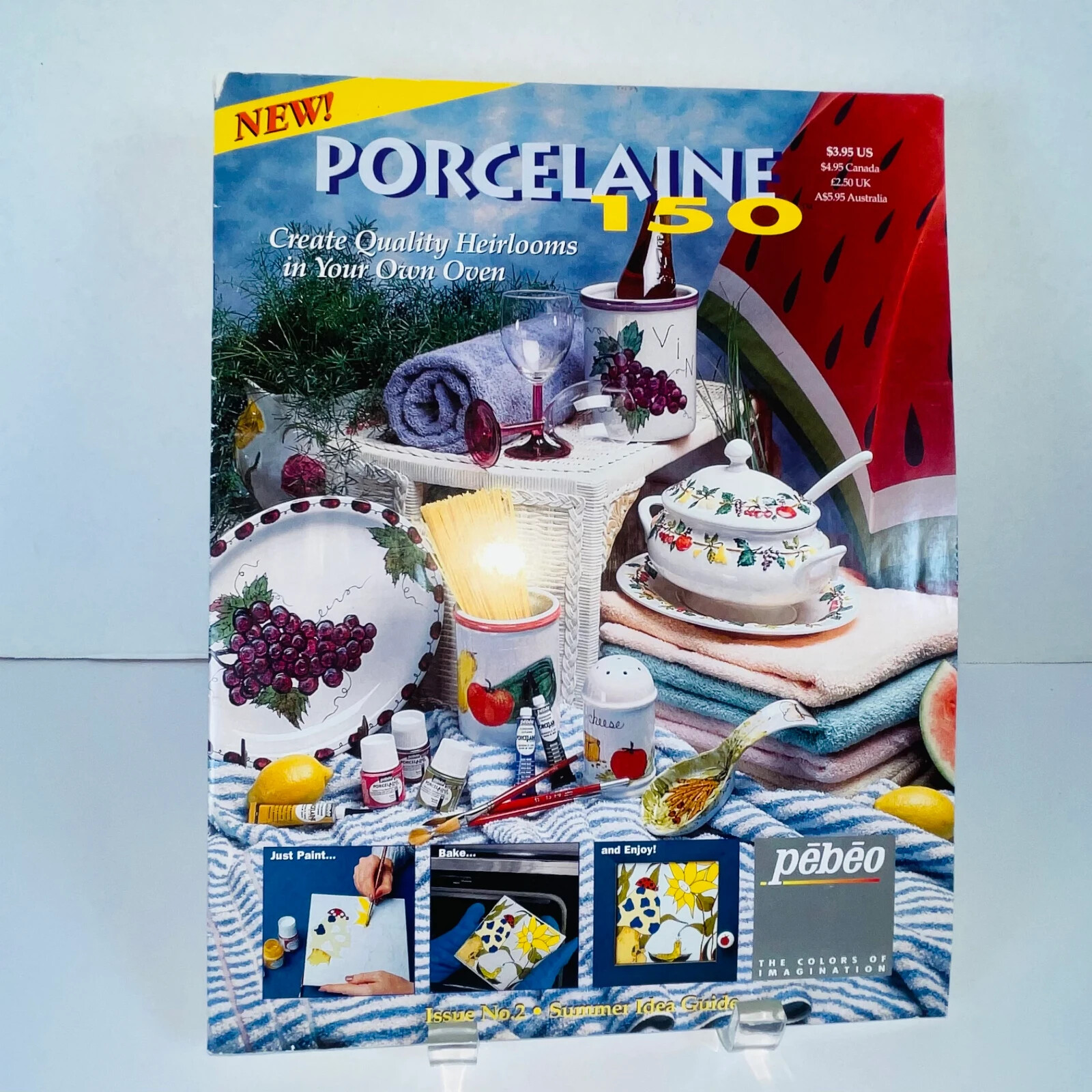 Porcelaine 150 Painting Porcelain China Book with Stencils of Pear Peach Squash
