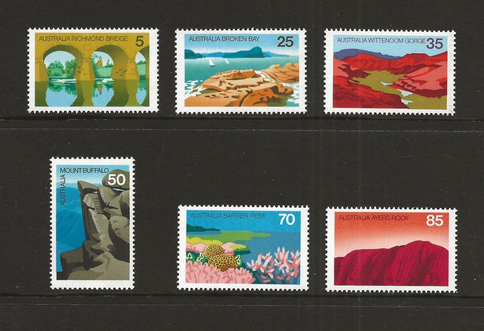 1976 Australia 'Australian Scenes' SG627-632 unmounted mint