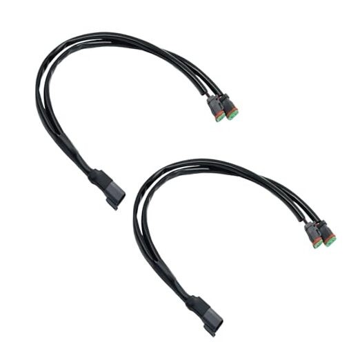 2Pcs 2 Way Splitter Wire 2 in 1 Deutsch DT DTP 1 Male to 2 Female Bulb Socket 