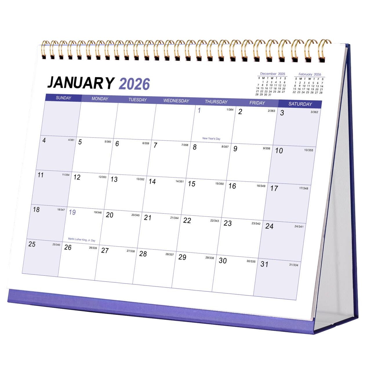 2026 Desk Calendar - Desktop 2026, Jan. 2026 - Dec. 9.8" x 8.3" 