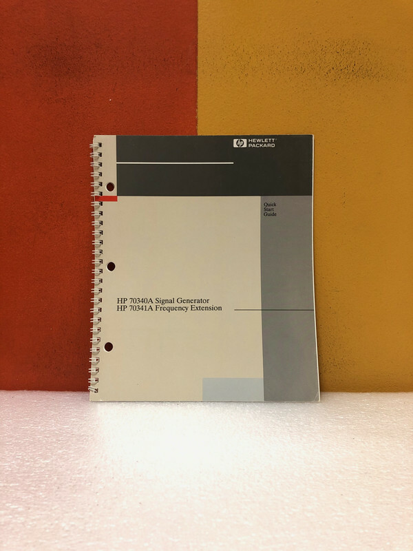 HP 70340A Signal Generator 70341A Frequency Extension Quick Start Guide