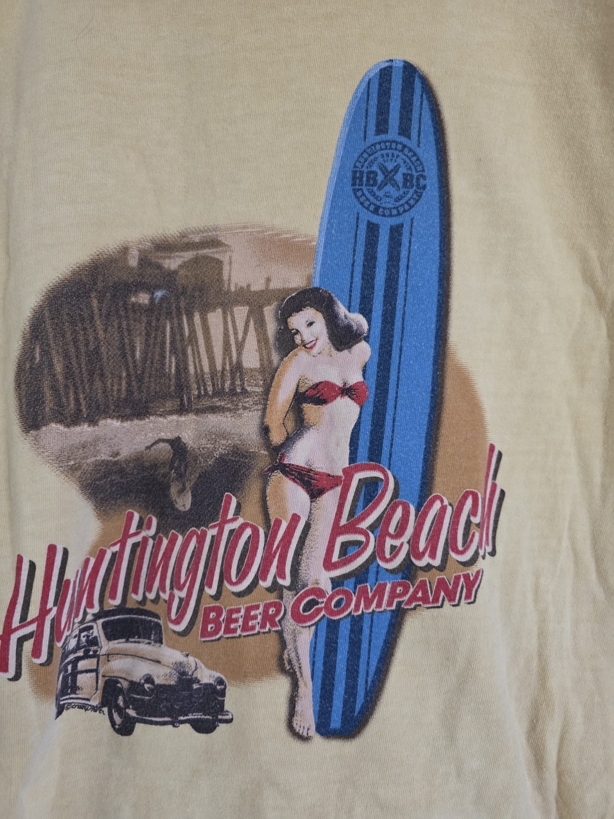 Crazy Shirts men's T shirt Size XXL with Huntington Beach Beer Company