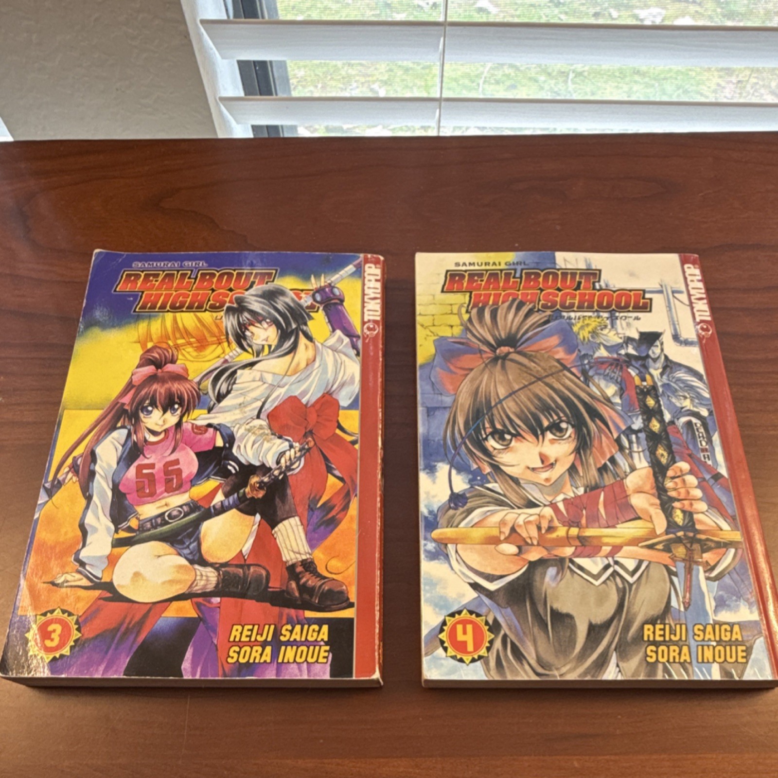 Tokyopop Real Bout High School Vol. 3 & 4 Manga Reiji Saiga Sora Inoue