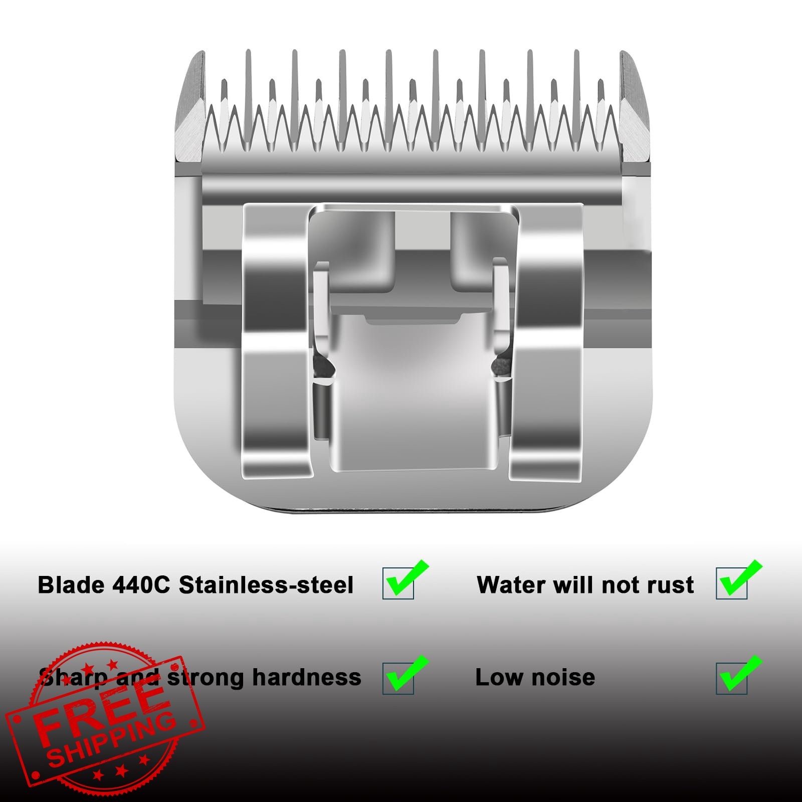 DODAER 10 Skip Tooth Detachable Grooming Clipper Blades 1/16" 1.5mm 3 Pack Andis