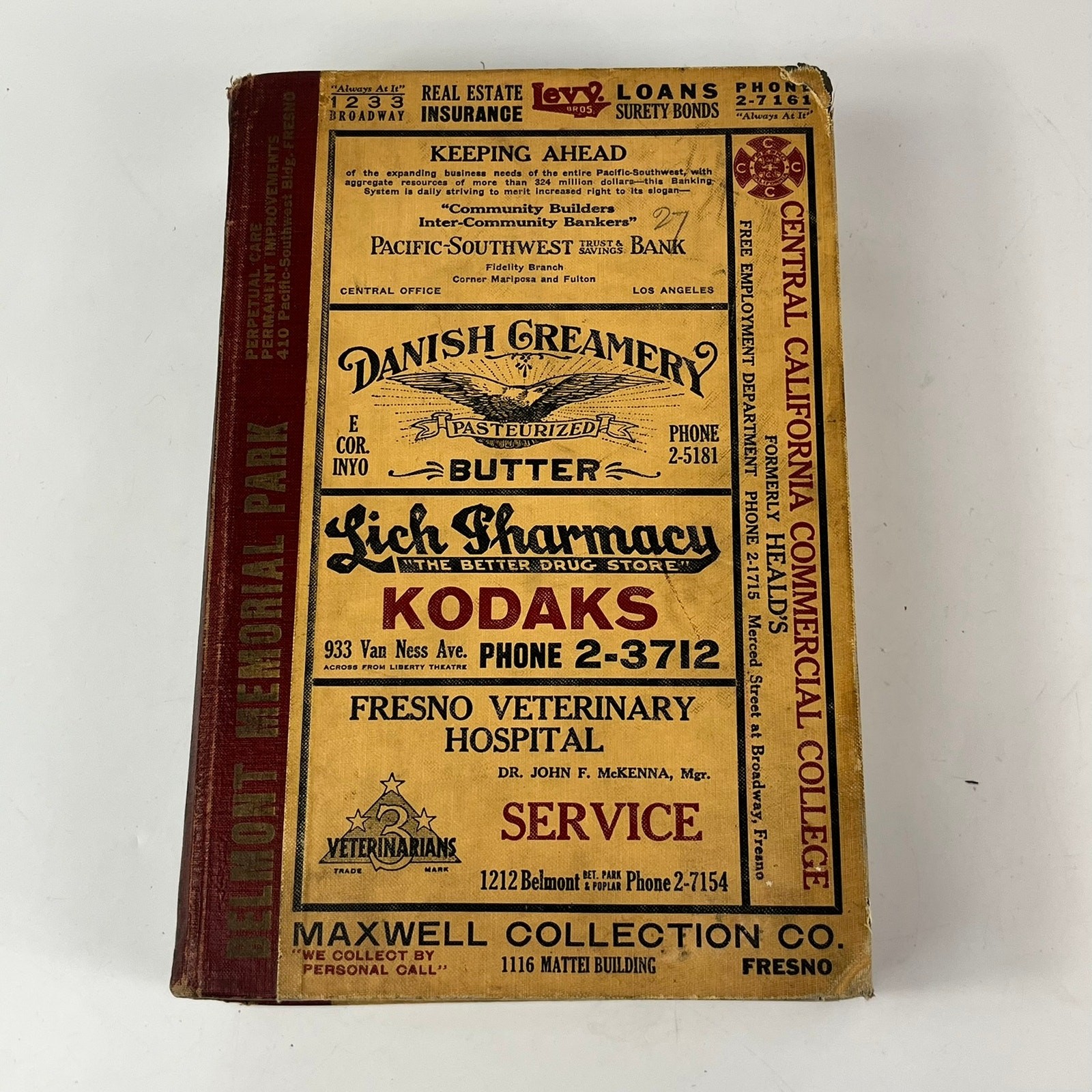 1927 CA Fresno City/County Directory Polk Classified Business Ancestry Genealogy