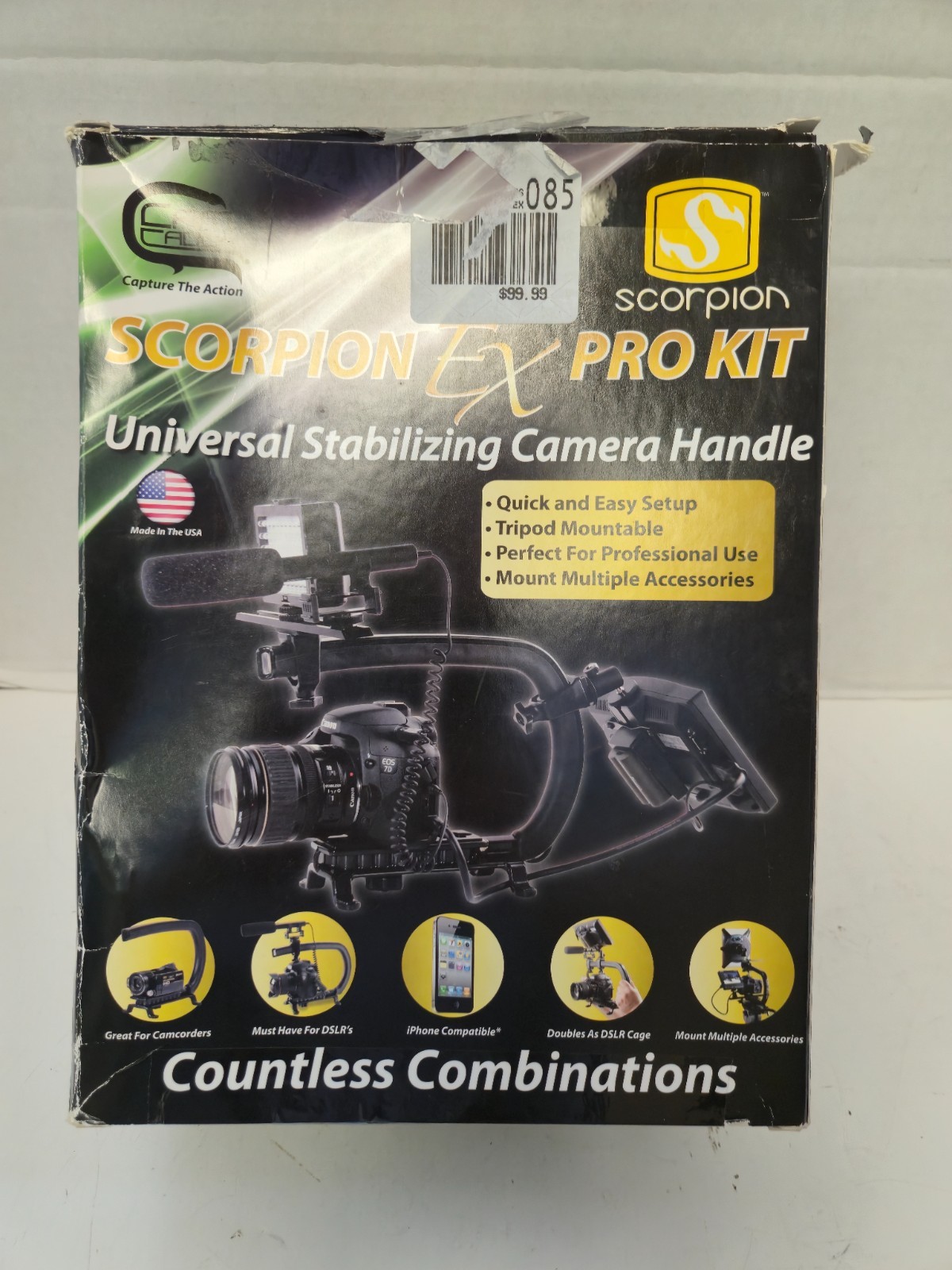 Cam Caddie Scorpion Ex Pro Kit Universal Stabilizing Camera Handle