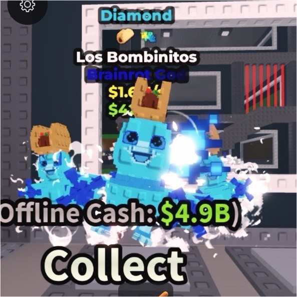 Roblox Secret Game Item Los Bombinitos Diamond Brainrot God Virtual Collectible