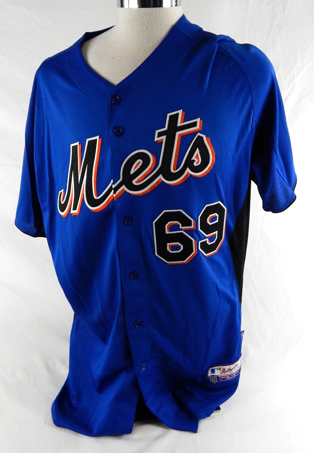 2011 New York Mets John Lujan #69 Game Issued Blue Jersey ST BP 46 435