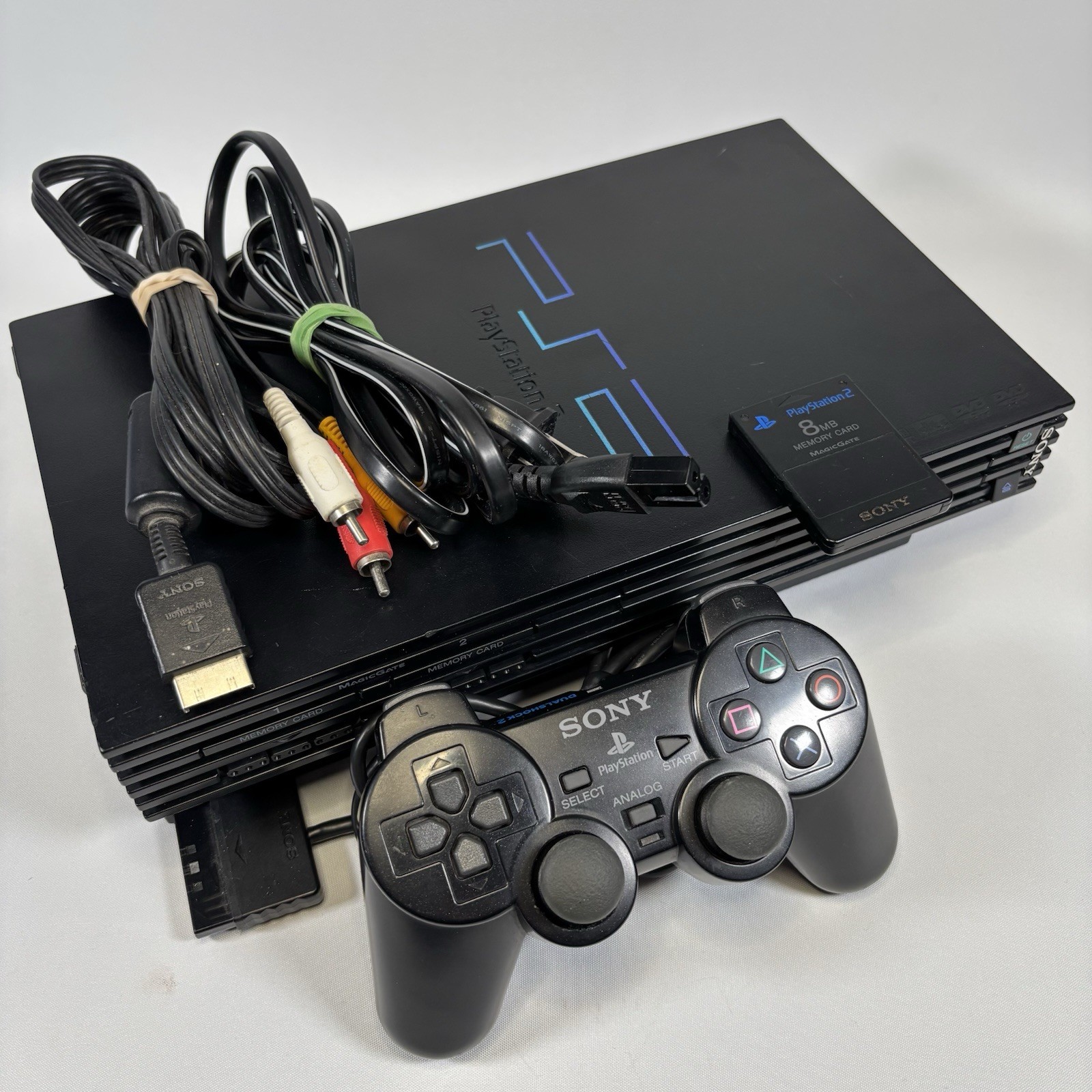 Sony PlayStation 2 PS2 SCPH-39001 Fat Console Bundle Tested  Works Great