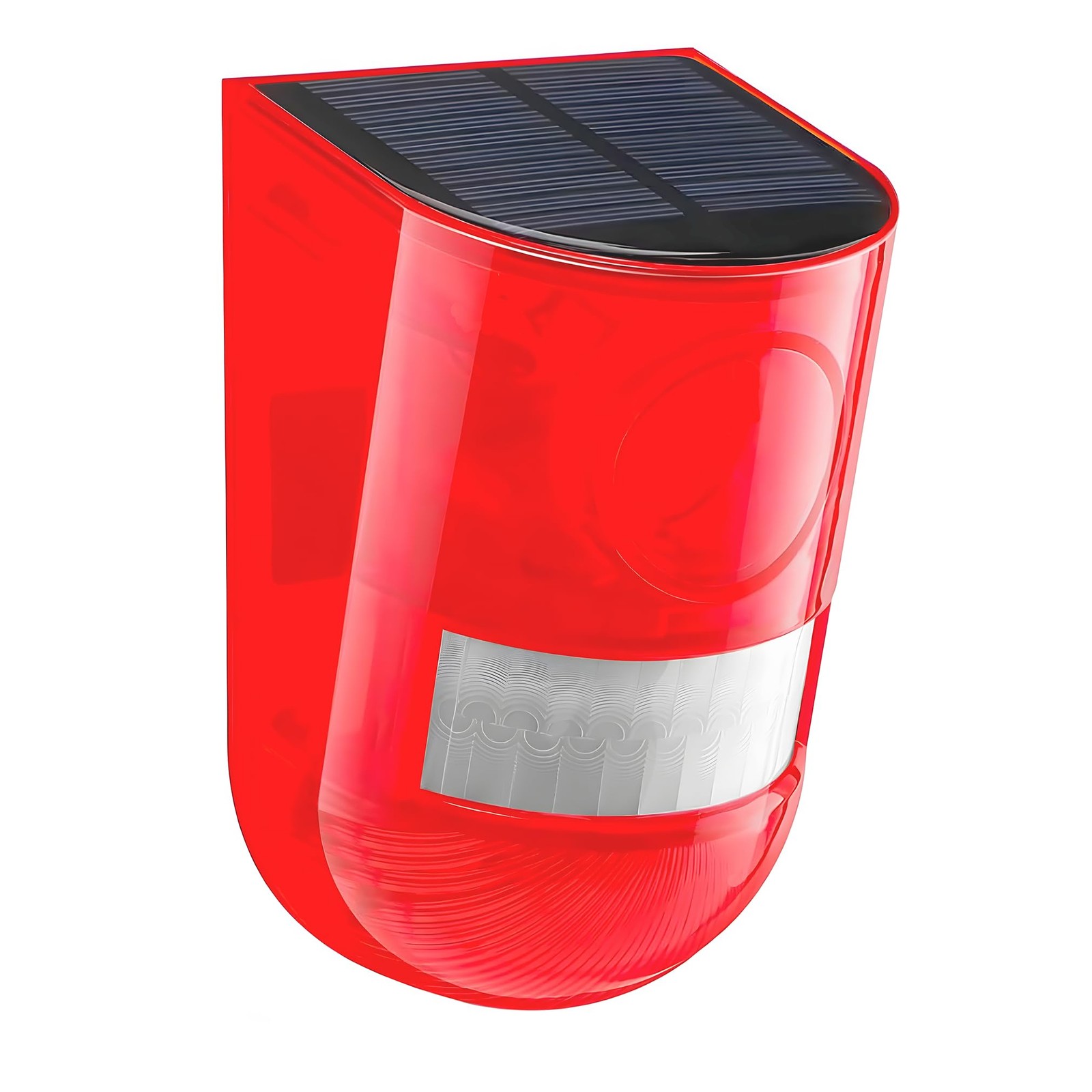 Solar Sound & Light Alarm Motion Sensor 110 Decibels Siren Sound Alert & 6LED...