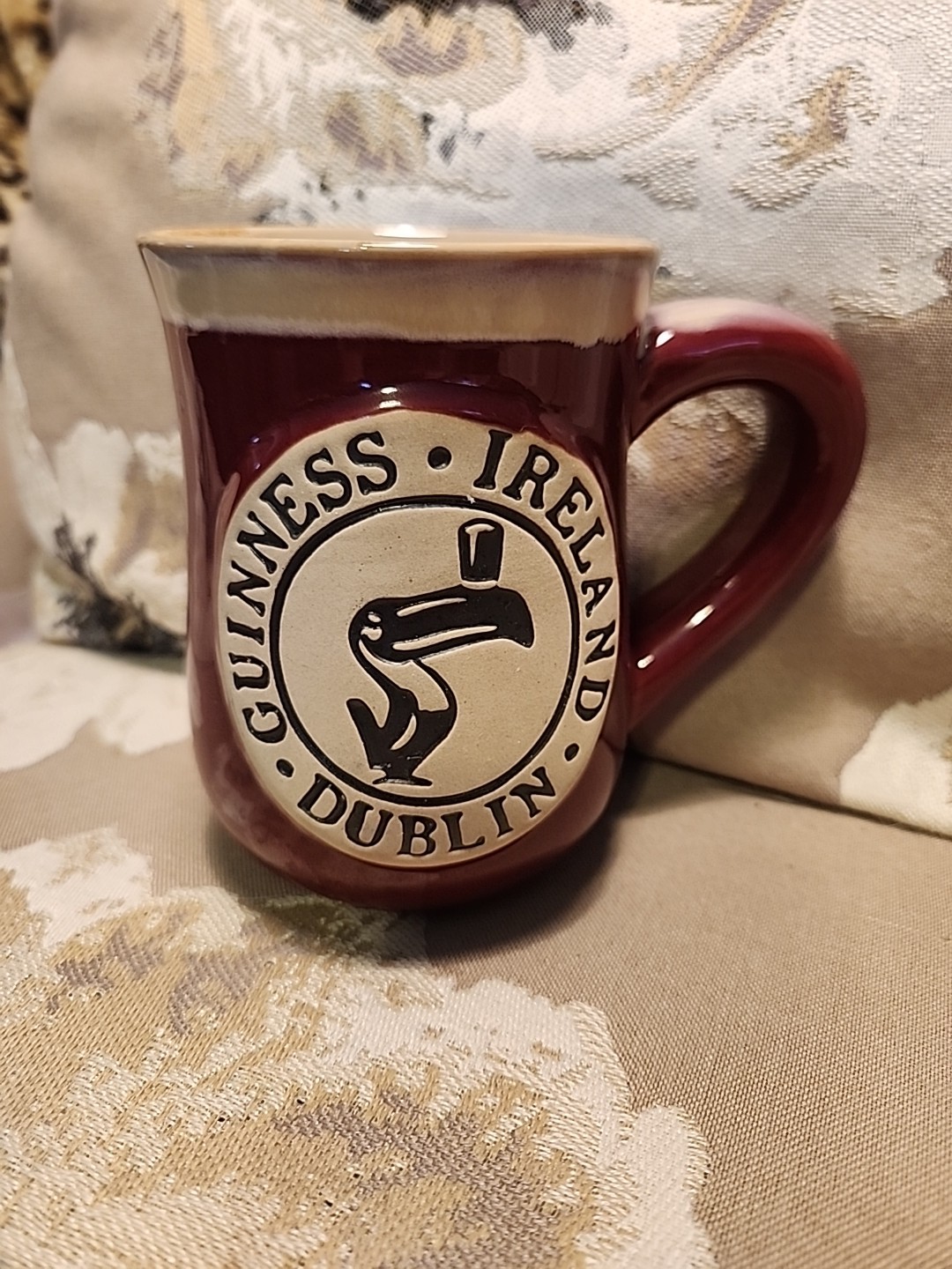 Guinness Beer/Coffee Glazed Mug Great Condition. Awesome Color Combo