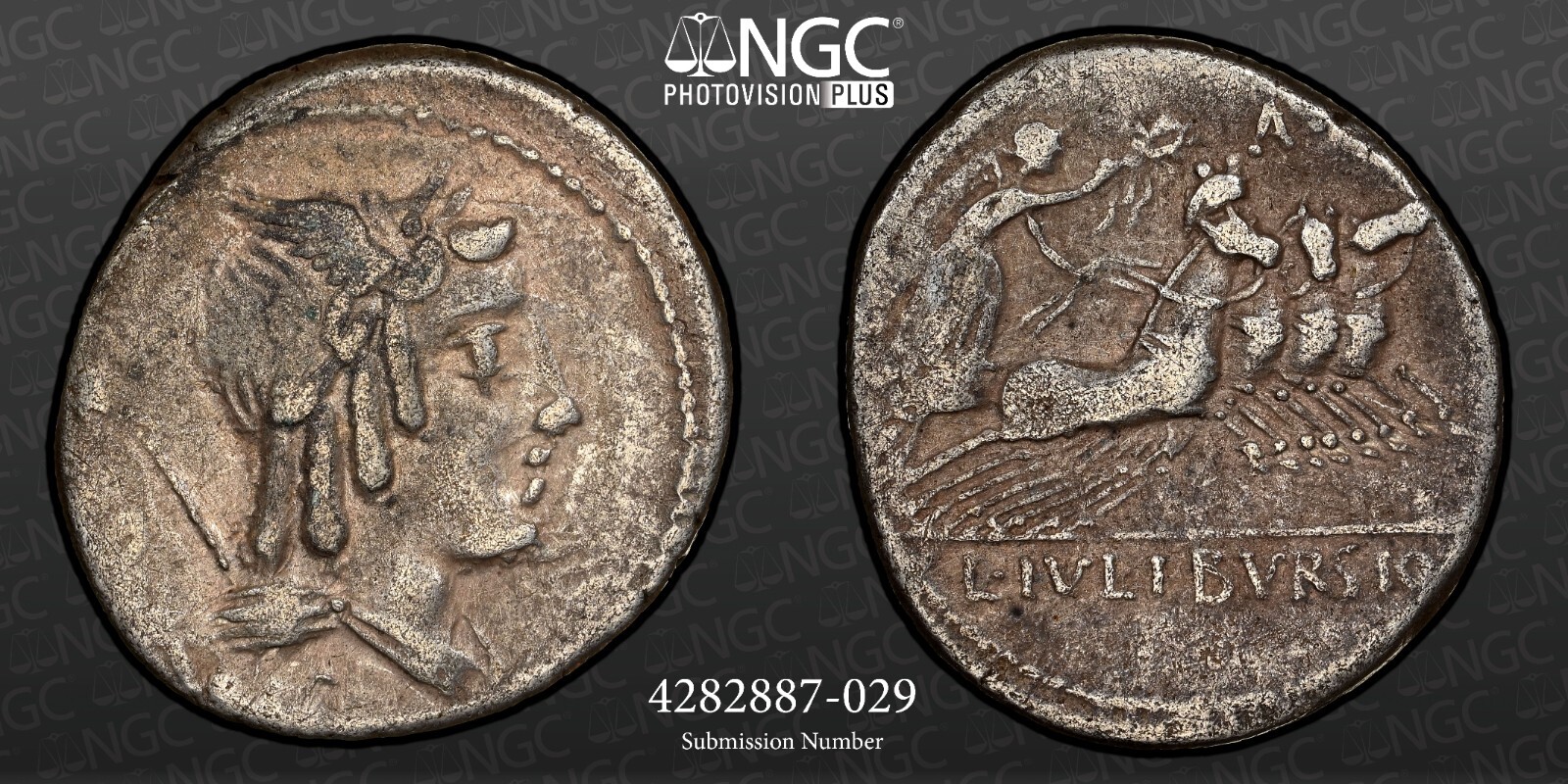 REPUBLIC - Lucius Julius Bursio - AR Denarius – NGC VF 4/5 3/5  85 BC NICE - 85