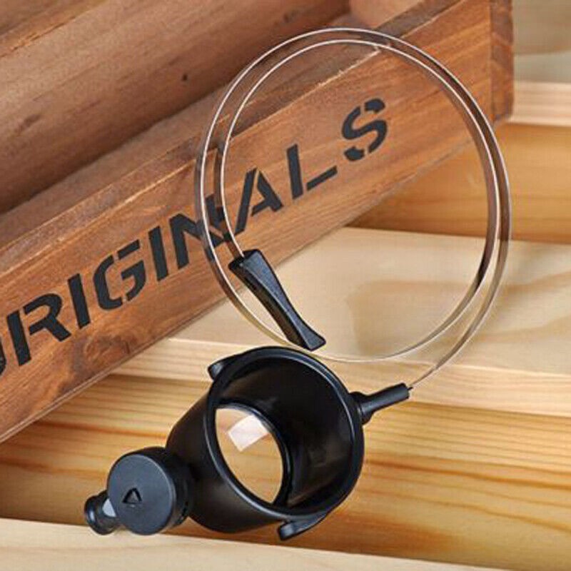 15X Jewelers Magnifier LED Eye Loupe Hands Free Magnifying Glass Watch Repair