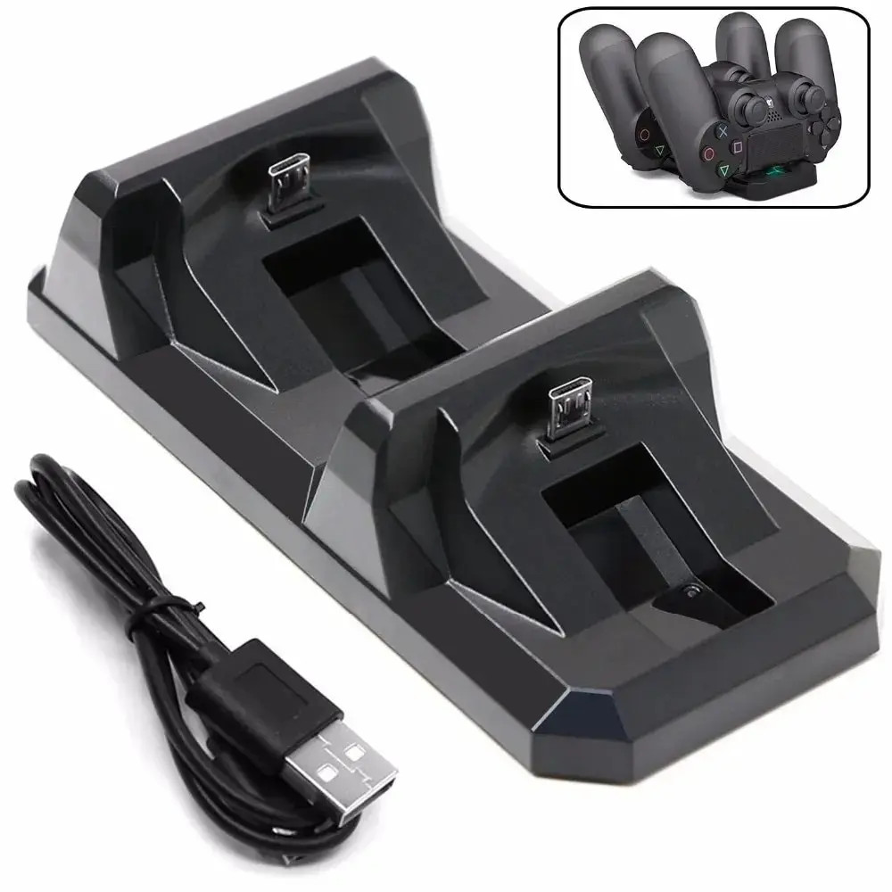 USB Dual Charge Dock For PS4 Controller Gaming Charging Stand Holder For Sony Pl