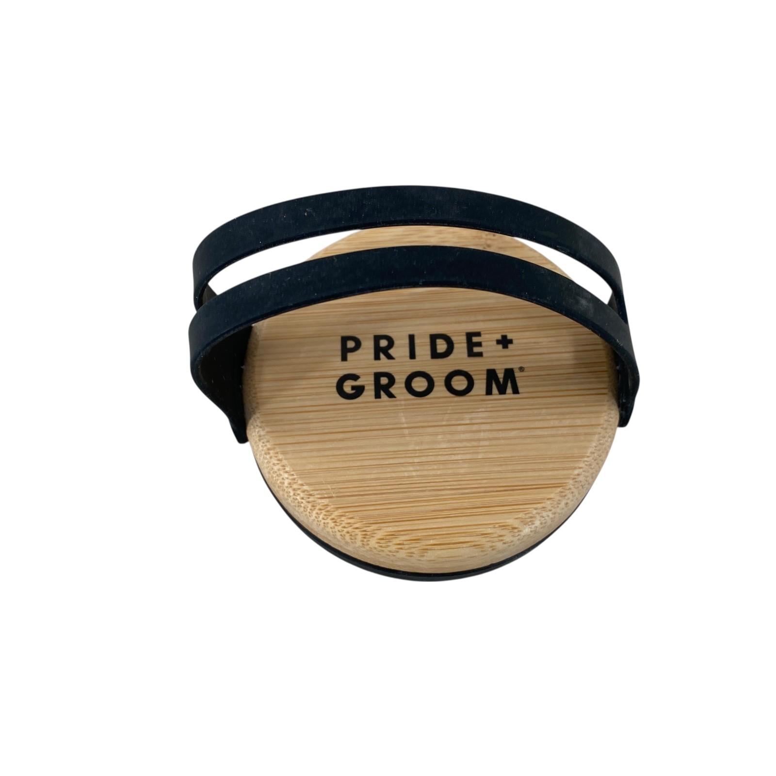 PRIDE+GROOM The Bath Brush Dog Brush w/Silicone Teeth & Bamboo Base