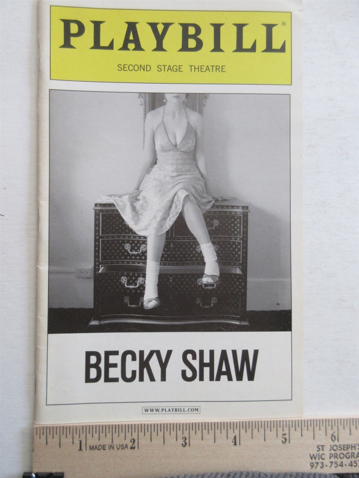 Becky Shaw Playbill Jan 2009 Second Stage Theatre David Barnes Emily Bergl 