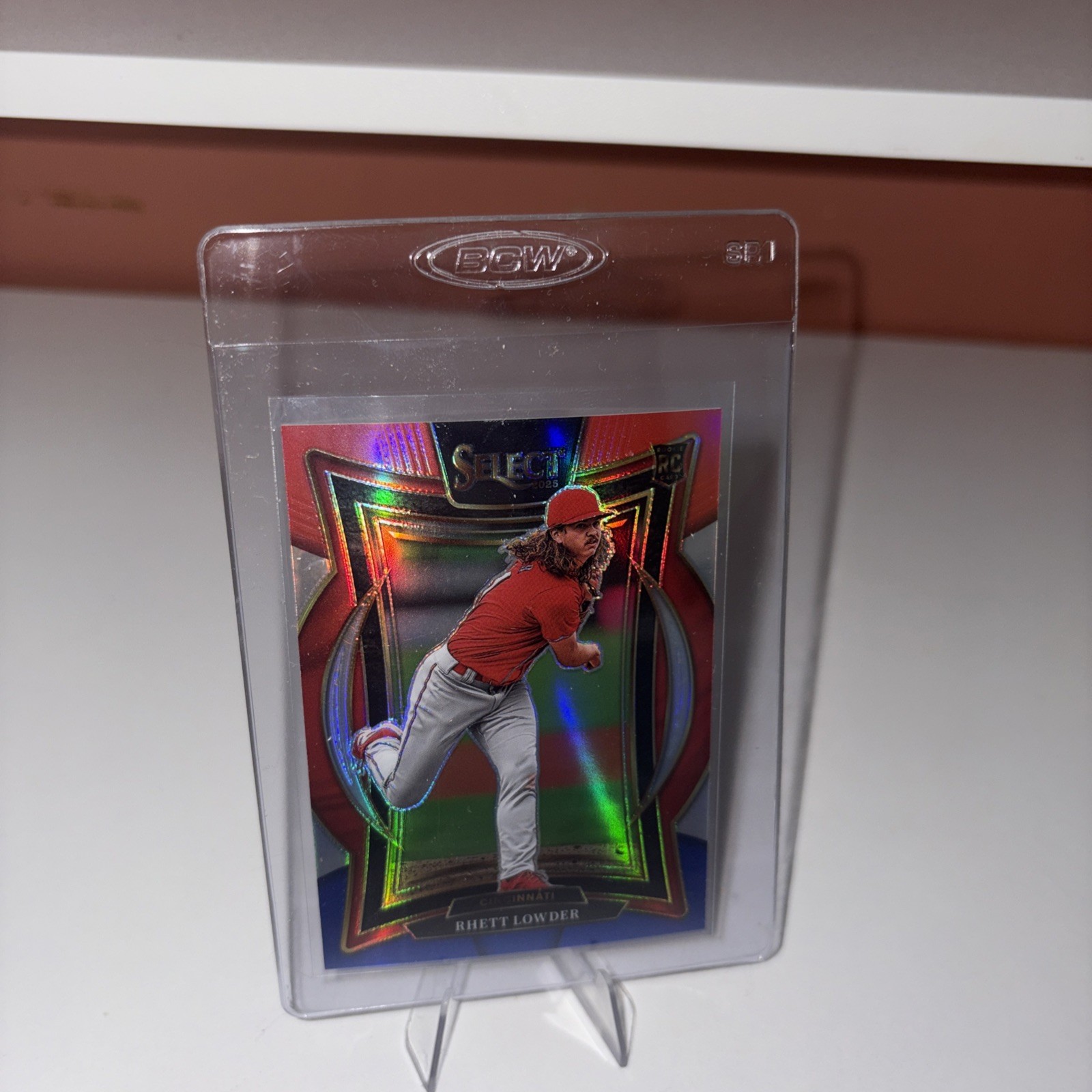 2025 Panini Select - Concourse Rhett Lowder #59 Red & Blue Prizm /399 (RC) REDS