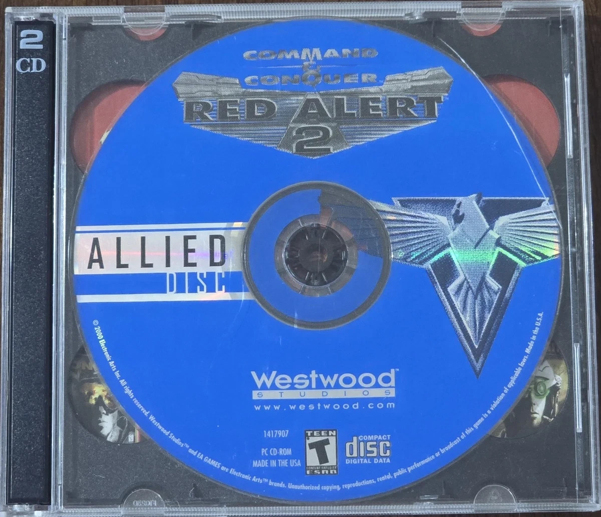 COMMAND & CONQUER RED ALERT 2 FOR PC 2 CD ALLIED & SOVIET DISC'S