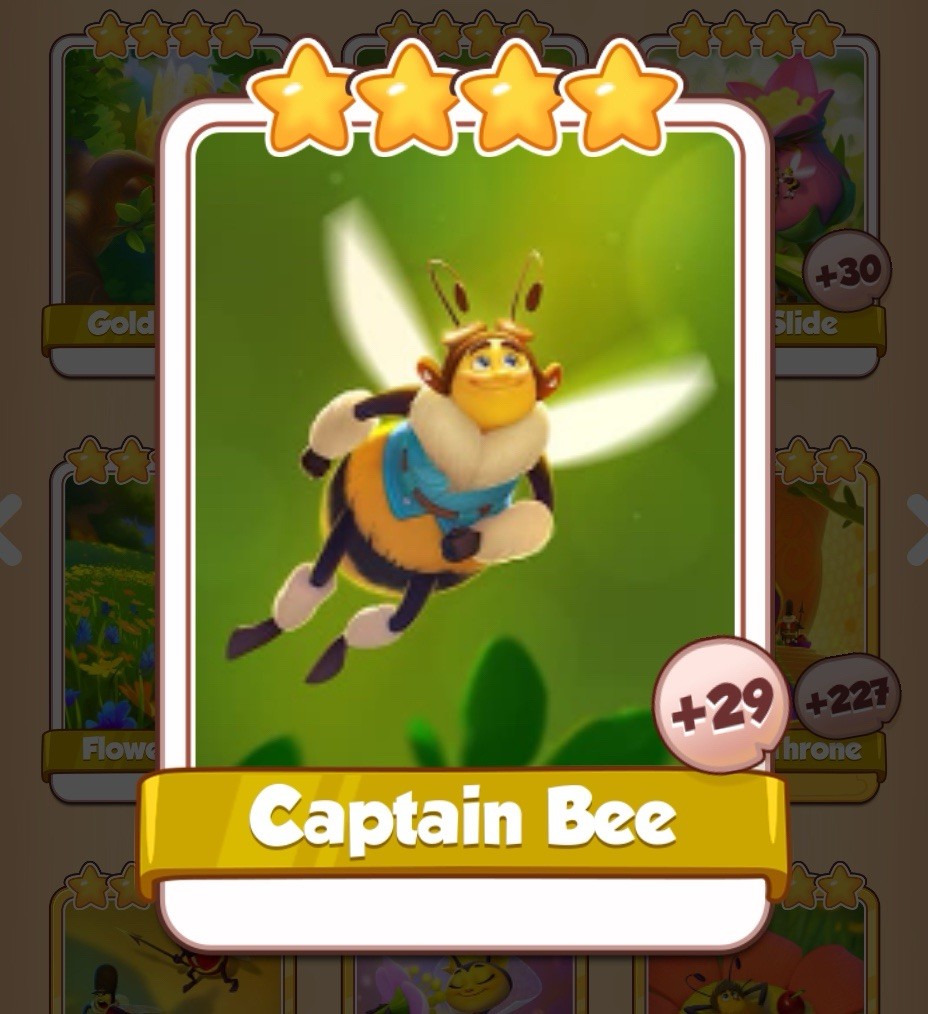 coin master Captain Bee card
