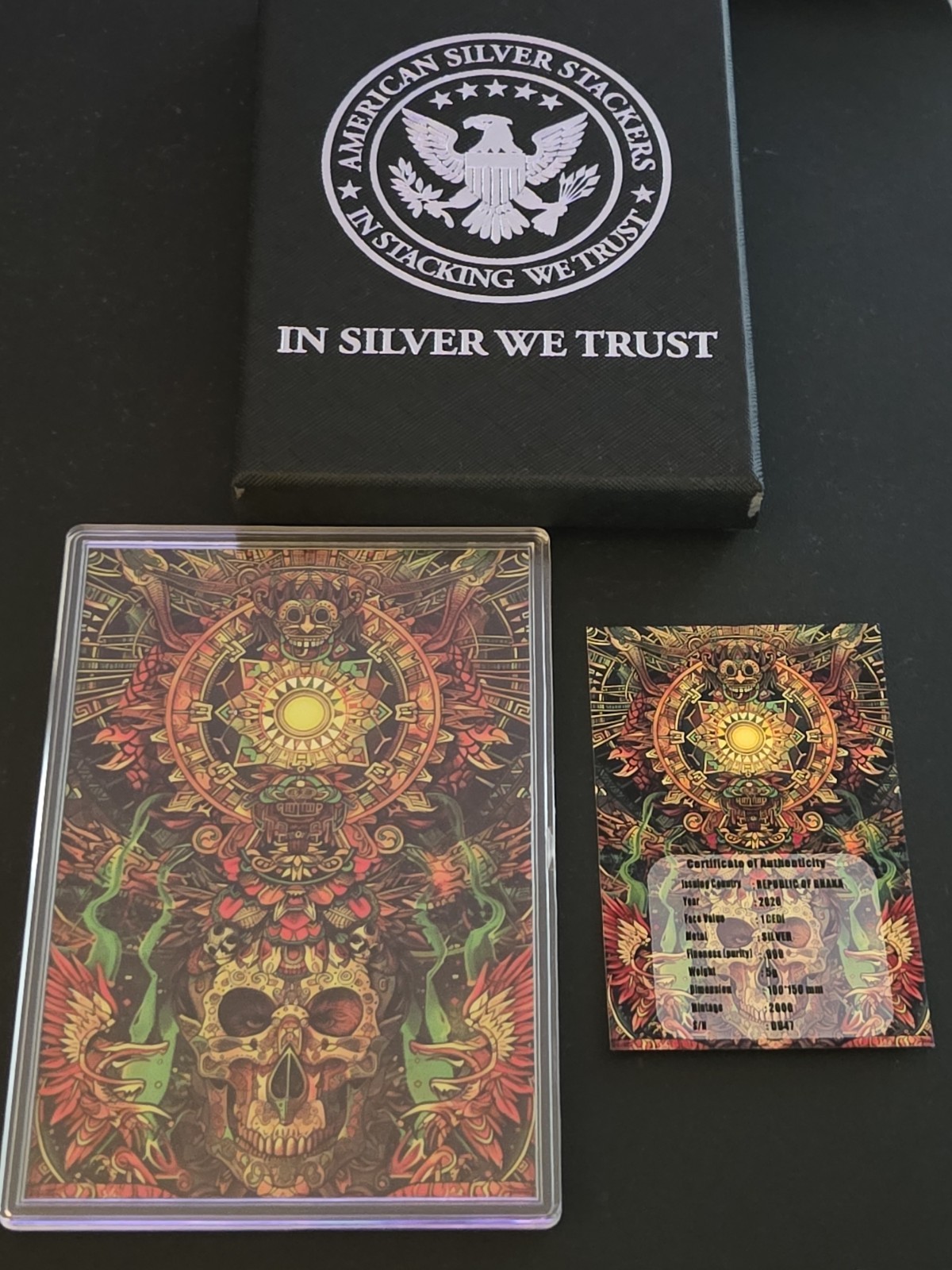 5 Gram Silver 2026 Aztec Foil limited Mintage 947 of only 2000