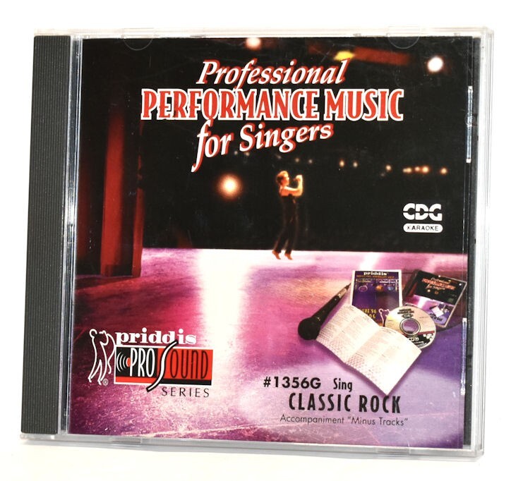 Classic Rock Professional Performance Music For Singers CD - CD+G Printed Lyrics