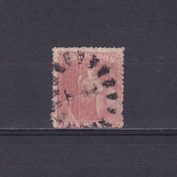 BARBADOS 1861, SG# 29, CV £, 6d red, QV, Used